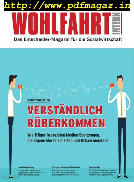 Wohlfahrt Intern – Oktober 2017 Cover