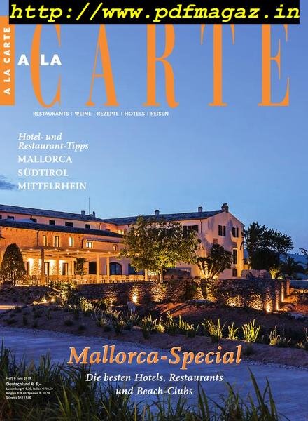 A la Carte Germany – Juni 2019 Cover