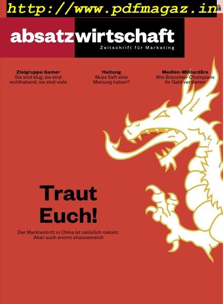 Absatzwirtschaft – Juli 2019 Cover