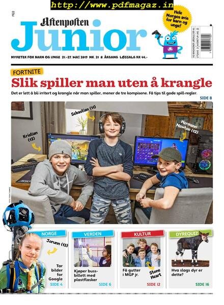 Aftenposten Junior – 21 mai 2019 Cover