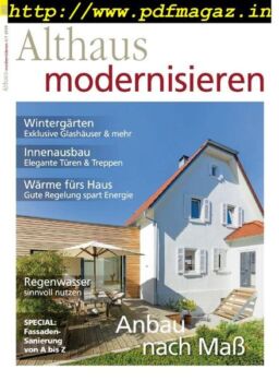Althaus Modernisieren – Juni-Juli 2019