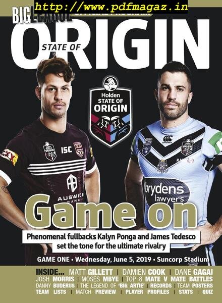 Big League NRL State of Origin – May 2019 Cover
