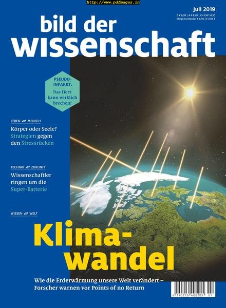 Bild der Wissenschaft – Juli 2019 Cover