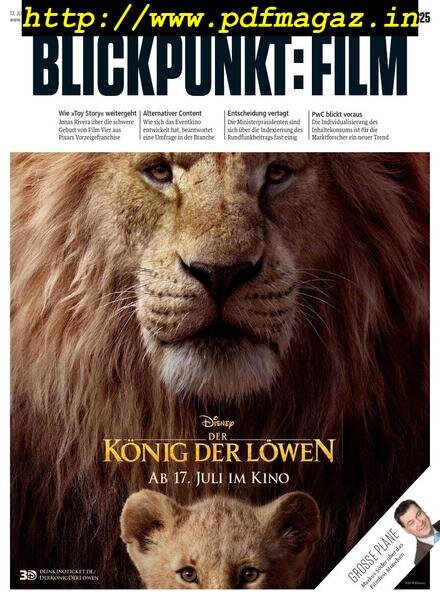 Blickpunkt Film – 17 Juni 2019 Cover