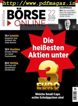 BOrse Online – 29 Mai 2019