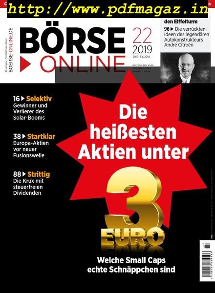 BOrse Online – 29 Mai 2019 Cover