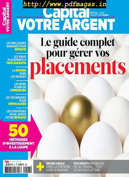 Capital Votre Argent – Mai-Juillet 2019 Cover