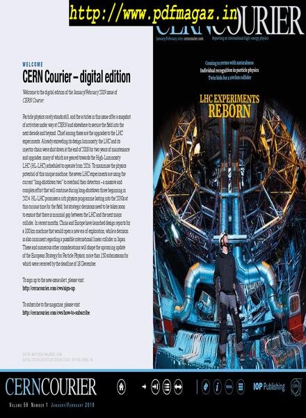CERN Courier – January-February 2019 Cover