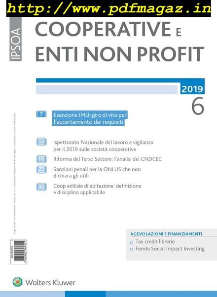 Cooperative e enti non profit – Giugno 2019 Cover