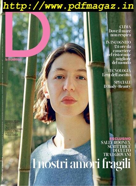 D la Repubblica – 18 maggio 2019 Cover