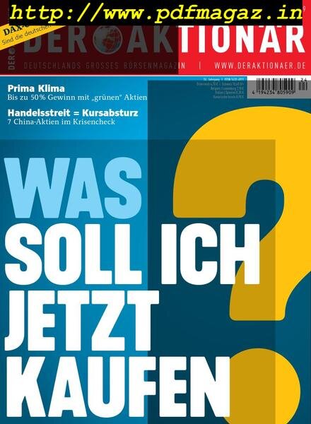 Der Aktionar – 06. Juni 2019 Cover