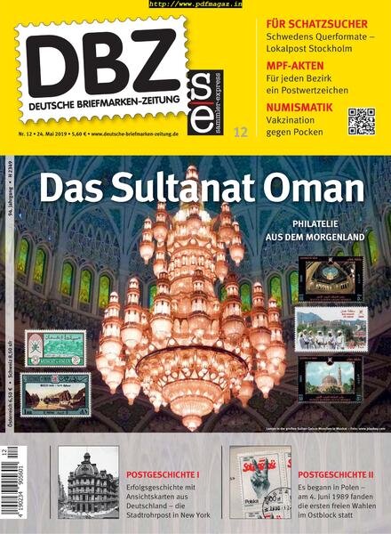 Deutsche Briefmarken-Zeitung – 24 Mai 2019 Cover