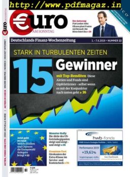Euro am Sonntag – 01 Juni 2019
