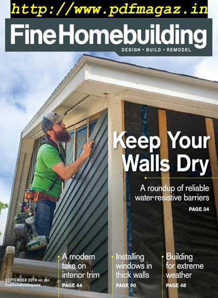 Fine Homebuilding – September 2019 Cover