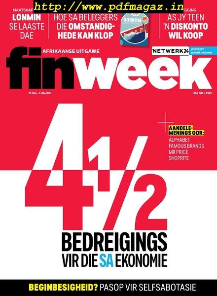 Finweek Afrikaans Edition – Junie 20, 2019 Cover