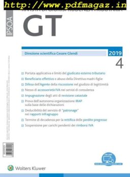 GT Rivista di Giurisprudenza Tributaria – Aprile 2019