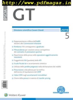 GT Rivista di Giurisprudenza Tributaria – Maggio 2019