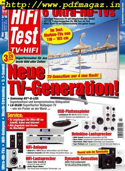 Hifi-Test Germany – Mai-Juni 2019 Cover