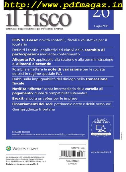 il fisco – 1 Luglio 2019 Cover