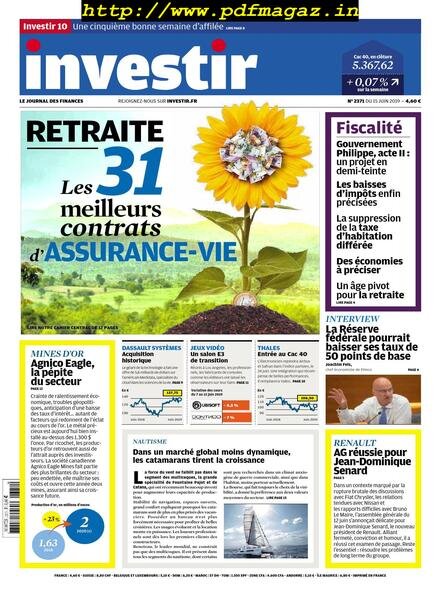 Investir – 15 Juin 2019 Cover