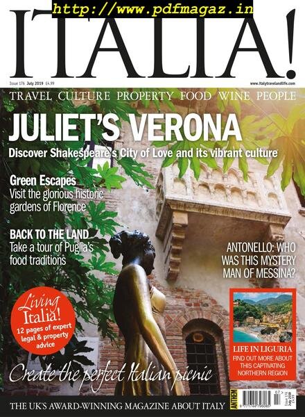 Italia! Magazine – July 2019 Cover