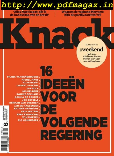 Knack Belgium – 26 Juni 2019 Cover