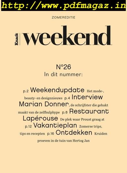 Knack Weekend – 26 Juni 2019 Cover