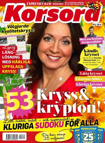 Korsord – 10 juni 2019 Cover