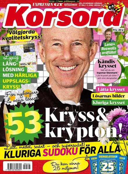 Korsord – 27 maj 2019 Cover