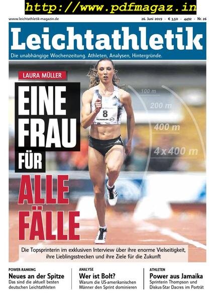 Leichtathletik – 26 Juni 2019 Cover
