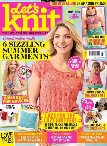 Let’s Knit – August 2019 Cover
