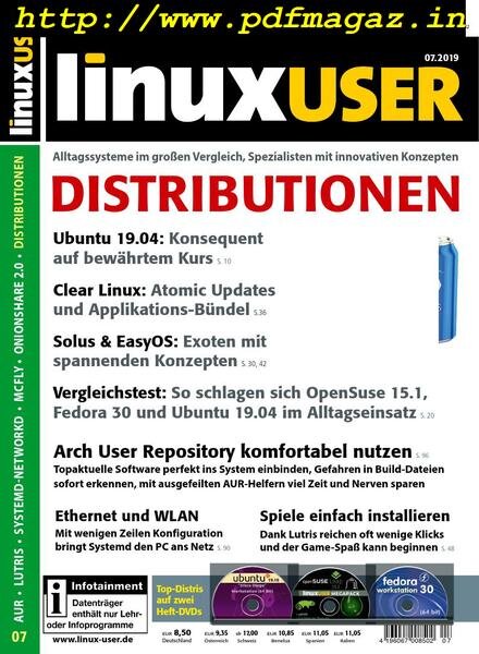 LinuxUser – Juli 2019 Cover