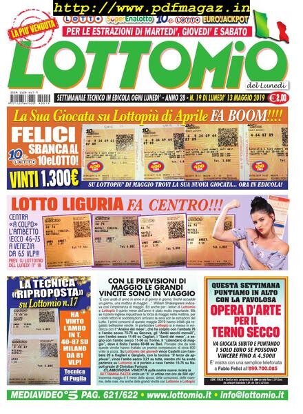Lottomio del Lunedi – 13 Maggio 2019 Cover