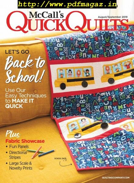 McCall’s Quick Quilts – August 2019 Cover