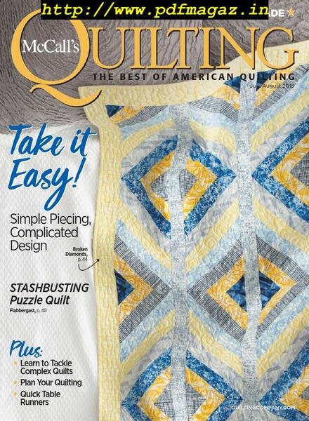 McCall’s Quilting – July-August 2019 Cover