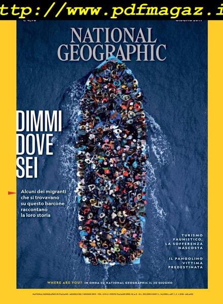 National Geographic Italia – giugno 2019 Cover