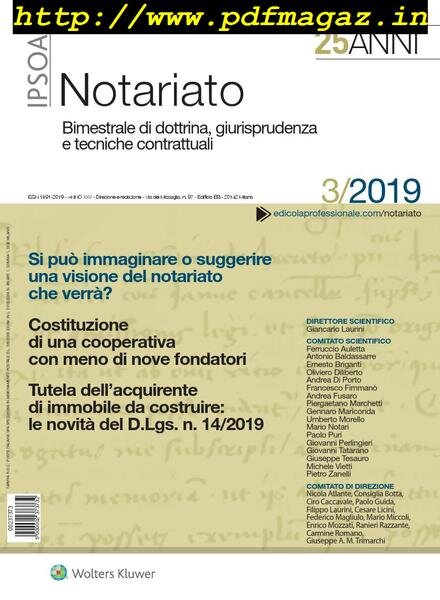 Notariato – Marzo 2019 Cover