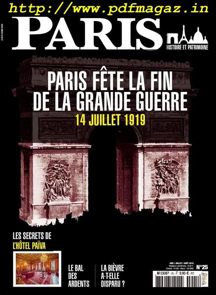 Paris, de Lutece a nos jours – juin 2019 Cover