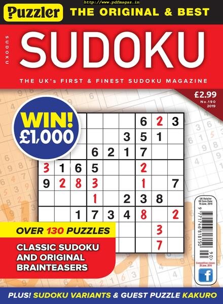 Puzzler Sudoku – May 2019 Cover