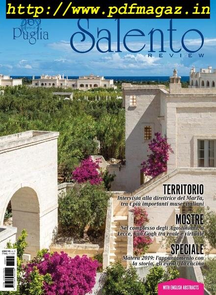 Salento Review – Vol 7 N 1, 2019 Cover