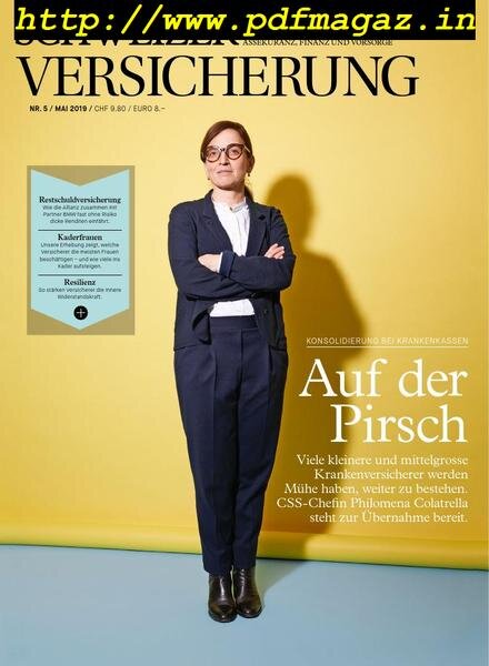 Schweizer Versicherung – Mai 2019 Cover