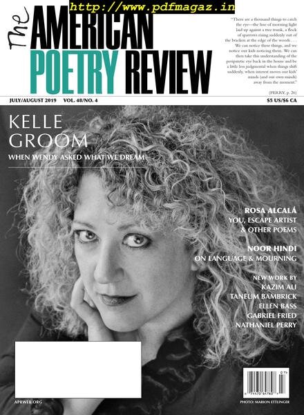 The American Poetry Review – July-August 2019 Cover