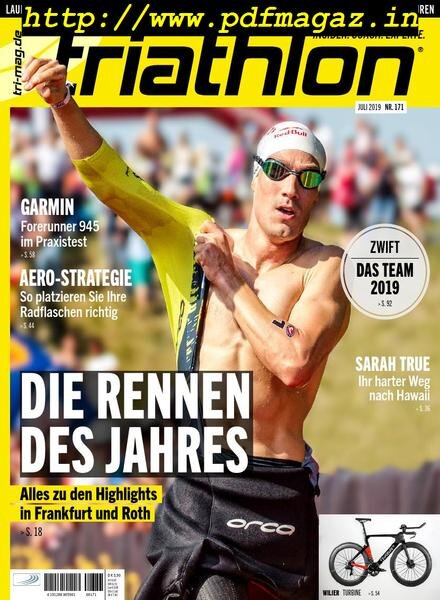Triathlon Germany – Juli 2019 Cover