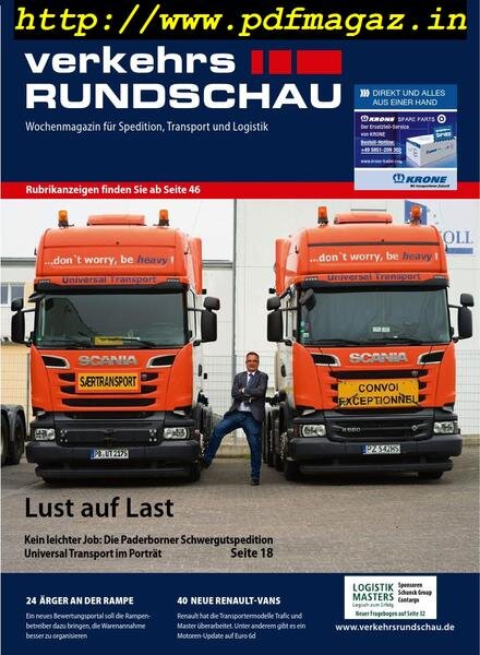 VerkehrsRundschau – 25 Juni 2019 Cover