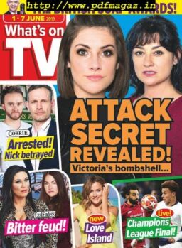 What’s on TV – 01 June 2019