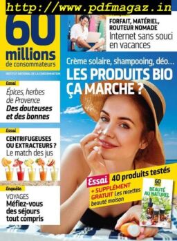 60 Millions de Consommateurs – Juillet-Aout 2019