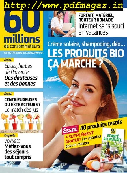 60 Millions de Consommateurs – Juillet-Aout 2019 Cover