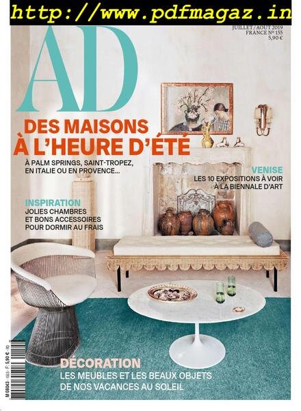AD Architectural Digest France – juillet 2019 Cover
