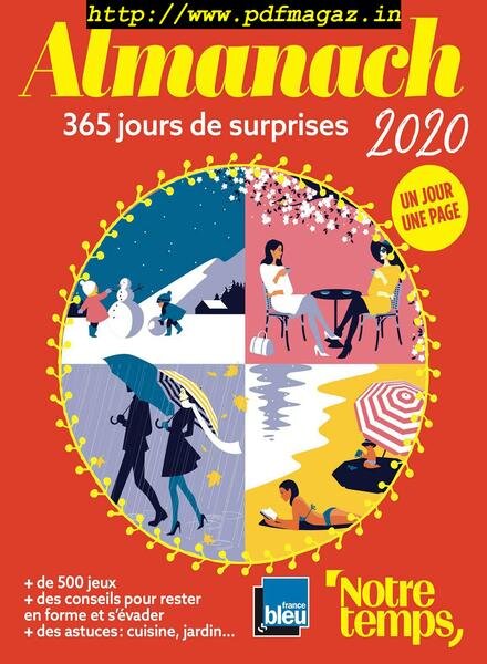 Almanach Notre Temps – 2020 Cover