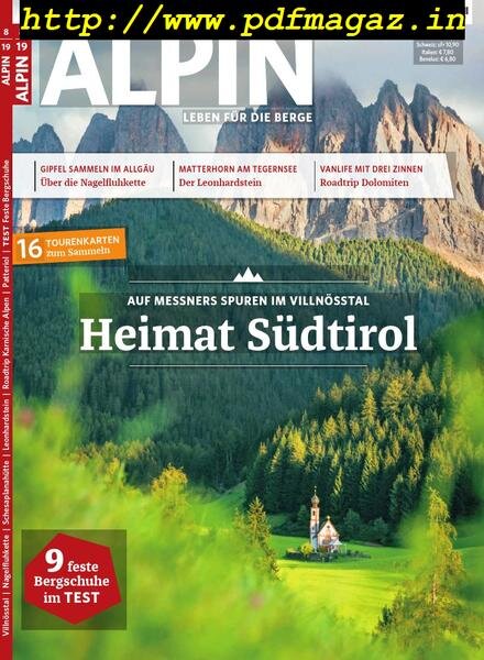 Alpin – August 2019 Cover